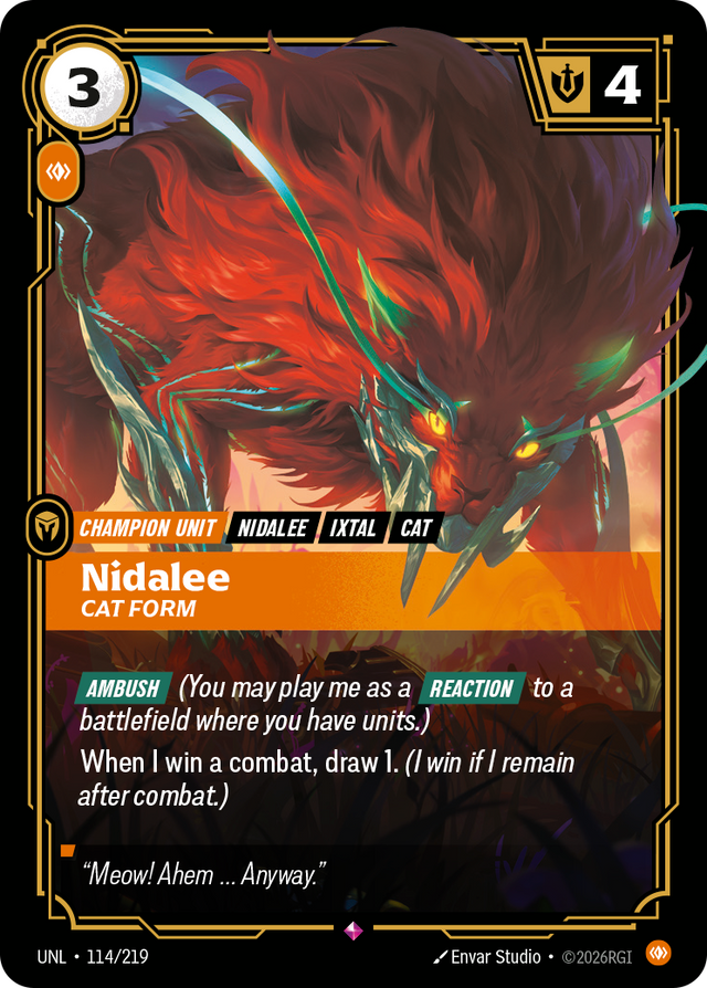 Riftbound Champion Unit: Nidalee