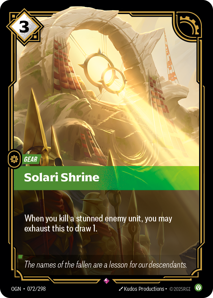 Riftbound Gear: Solari Shrine