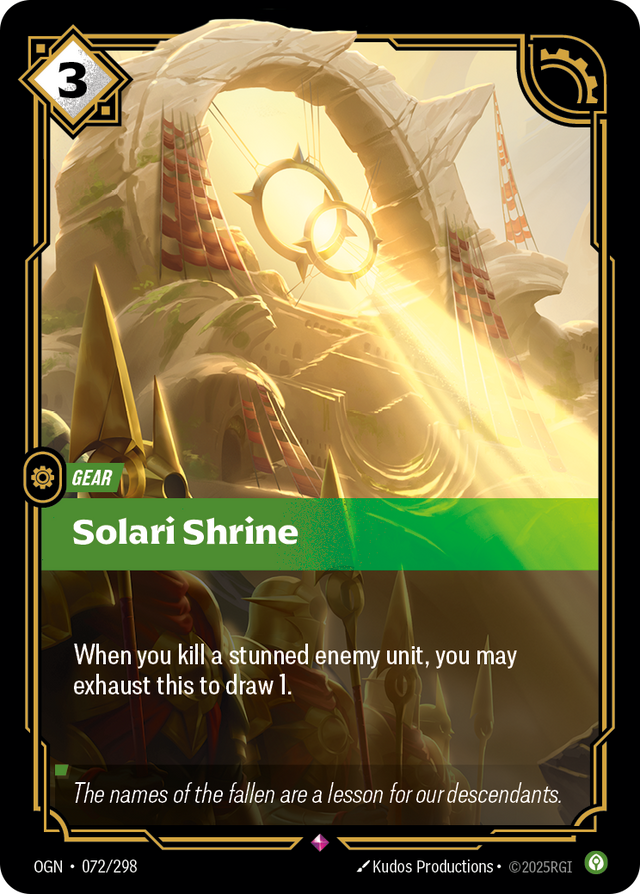 Riftbound Gear: Solari Shrine