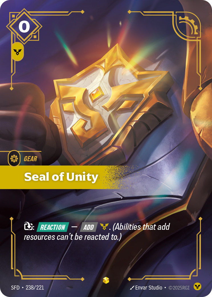 Riftbound Gear: Seal of Unity