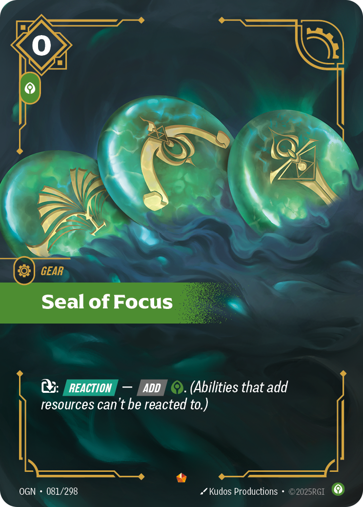 Riftbound Gear: Seal of Focus