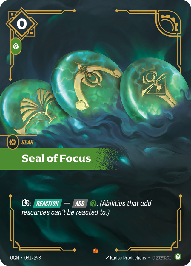 Riftbound Gear: Seal of Focus