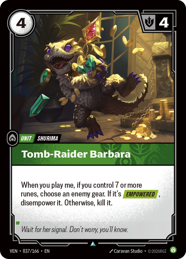 Riftbound Unit: Tomb-Raider Barbara