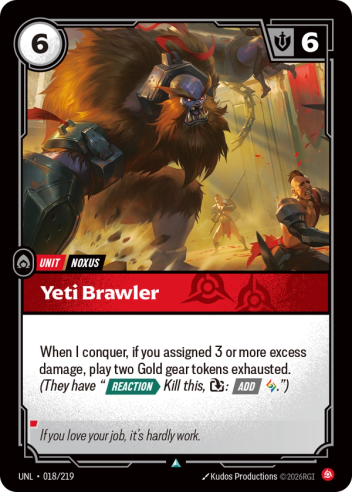 Riftbound Unit: Yeti Brawler