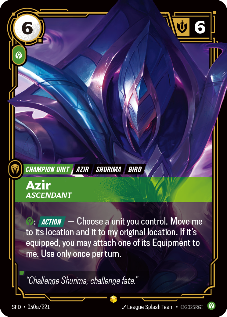 Riftbound Champion Unit: Azir