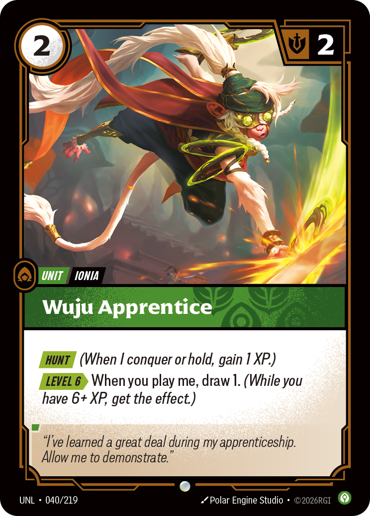 Riftbound Unit: Wuju Apprentice