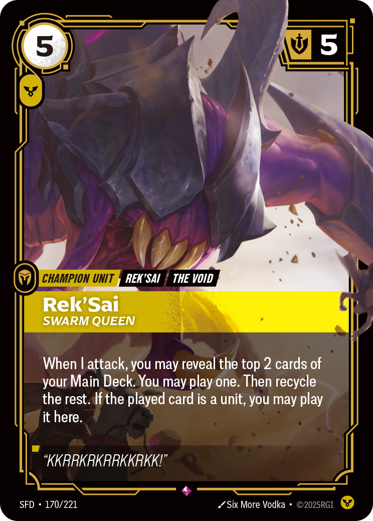 Riftbound Champion Unit: Rek'Sai