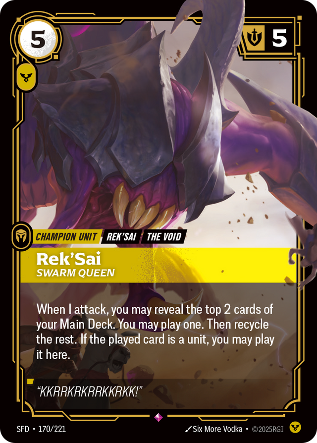 Riftbound Champion Unit: Rek'Sai