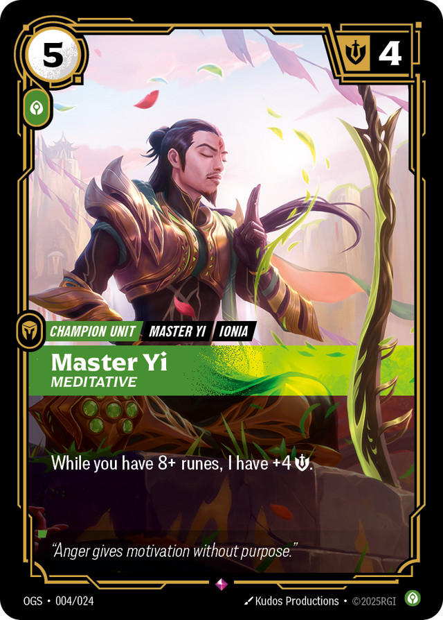 Riftbound Champion Unit: Master Yi
