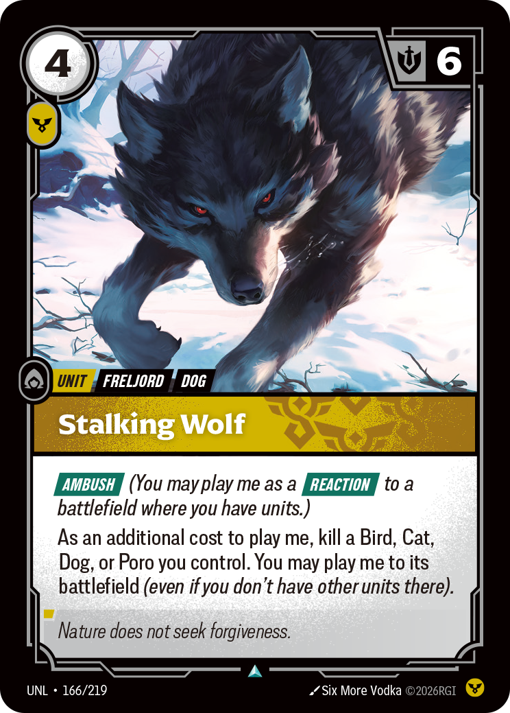 Riftbound Unit: Stalking Wolf