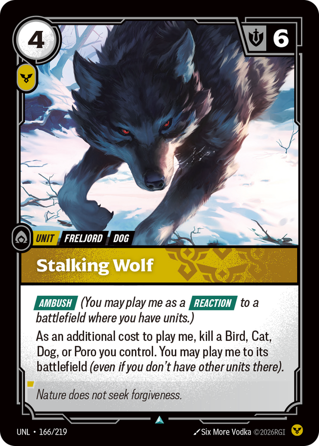 Riftbound Unit: Stalking Wolf