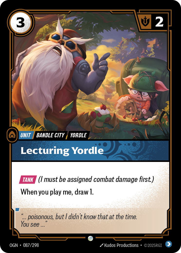 Riftbound Unit: Lecturing Yordle