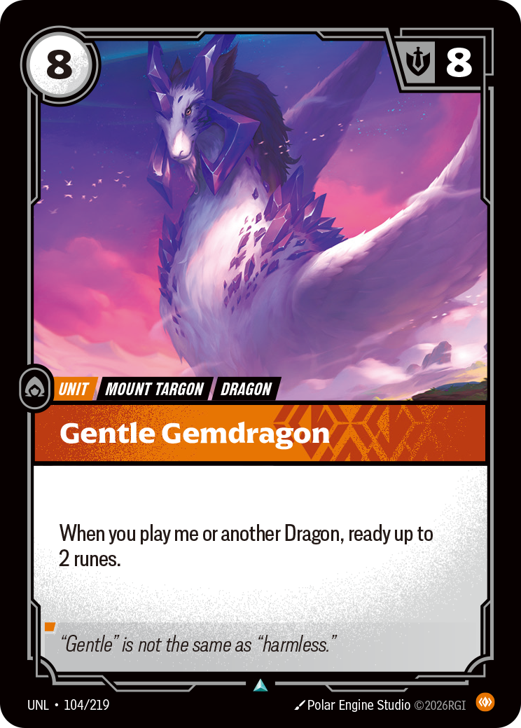 Riftbound Unit: Gentle Gemdragon