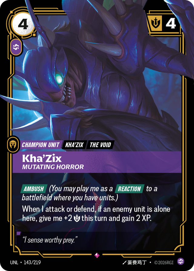 Riftbound Champion Unit: Kha'Zix