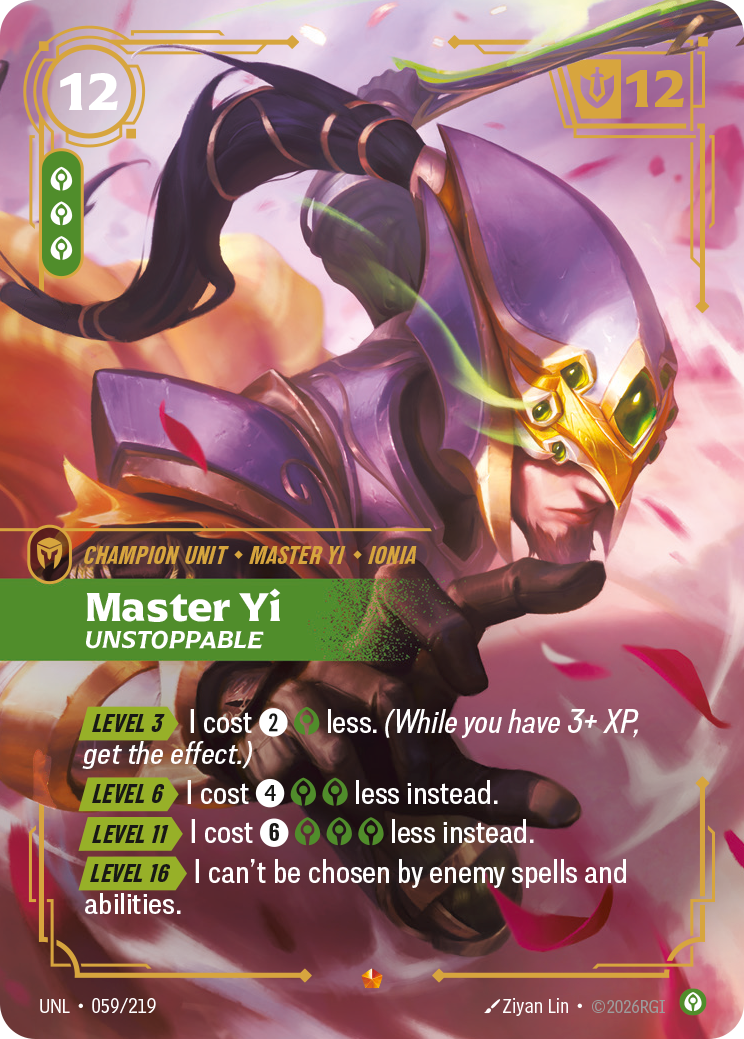 Riftbound Champion Unit: Master Yi