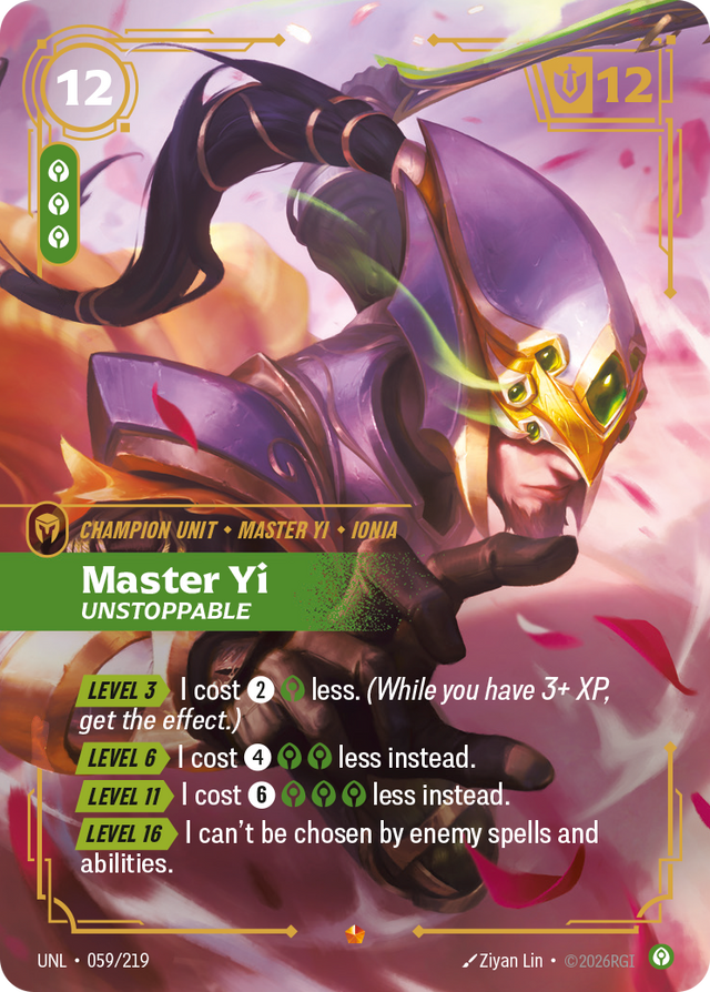 Riftbound Champion Unit: Master Yi