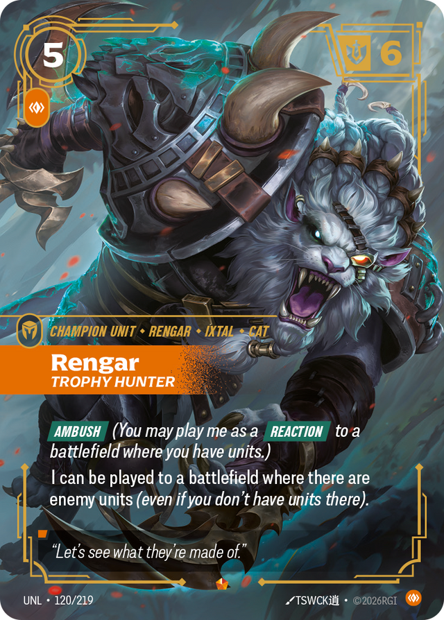 Riftbound Champion Unit: Rengar