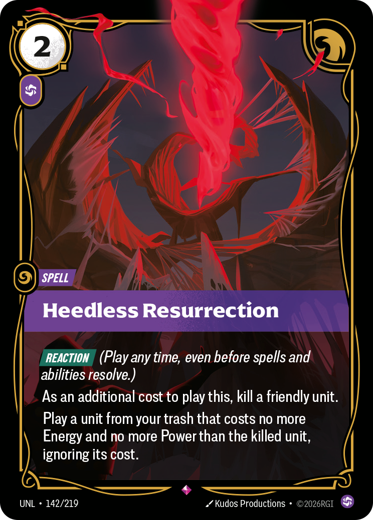 Riftbound Spell: Heedless Resurrection