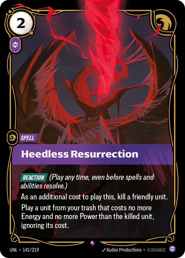 Riftbound Spell: Heedless Resurrection