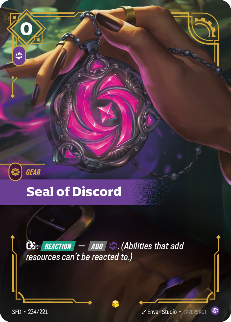 Riftbound Gear: Seal of Discord