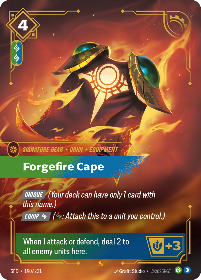 Riftbound Gear: Forgefire Cape