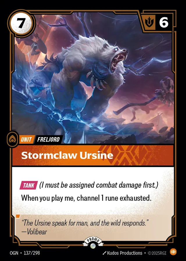 Riftbound promo: Stormclaw Ursine