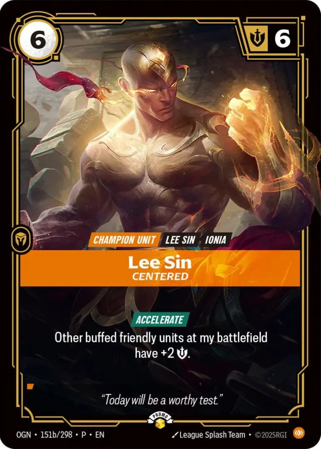Riftbound promo: Lee Sin – Centered
