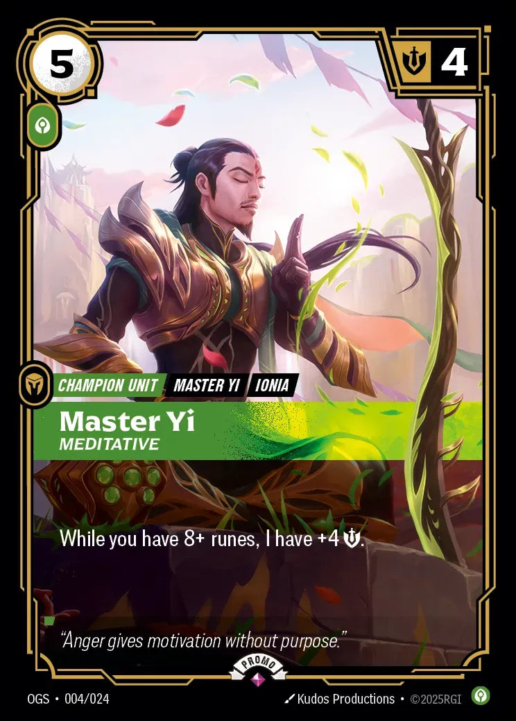 Riftbound promo: Master Yi – Meditative