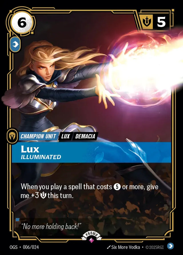 Riftbound promo: Lux – Illuminated