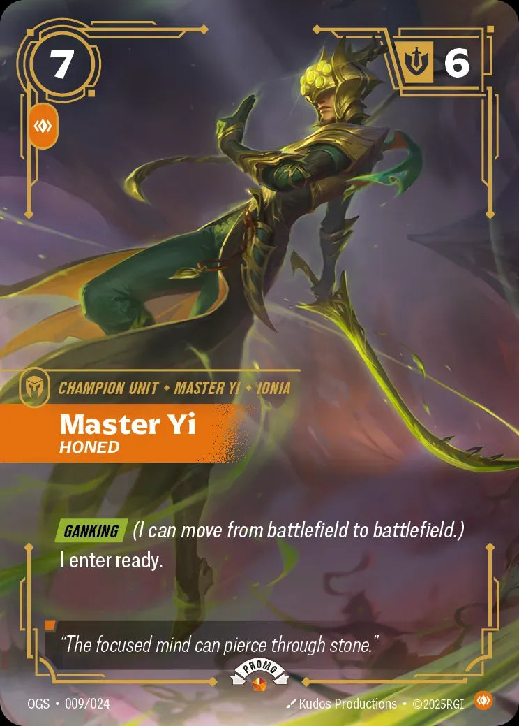 Riftbound promo: Master Yi – Honed