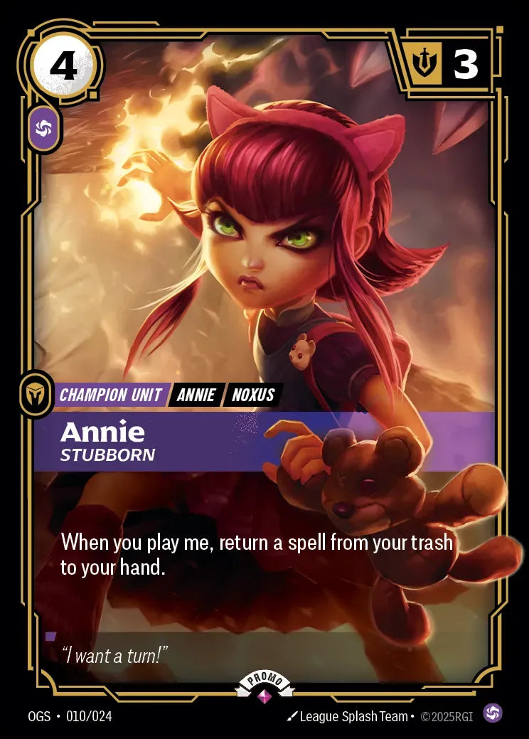 Riftbound promo: Annie – Stubborn