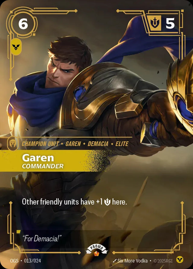 Riftbound promo: Garen – Commander