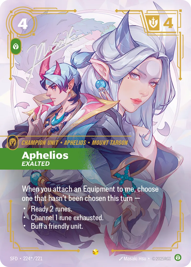 Riftbound Champion Unit: Aphelios – Exalted