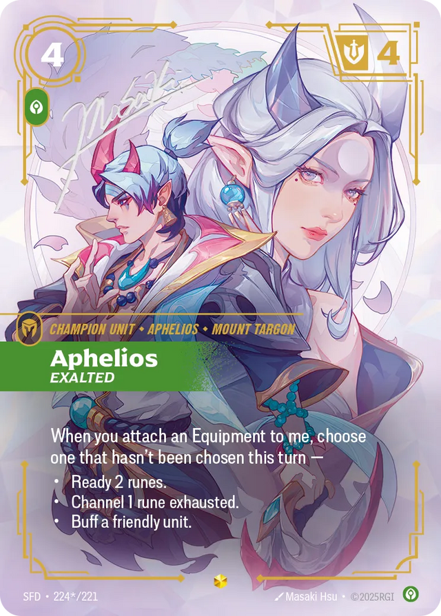 Riftbound Champion Unit: Aphelios – Exalted