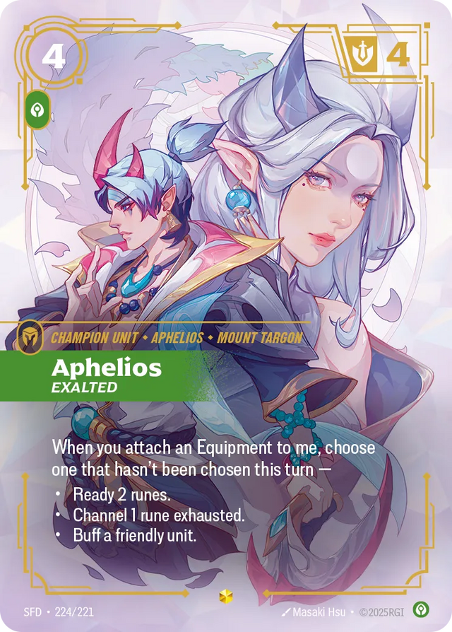 Riftbound Champion Unit: Aphelios – Exalted