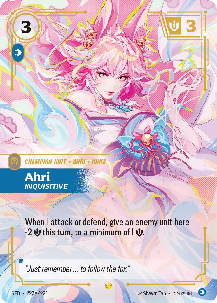 Riftbound Champion Unit: Ahri – Inquisitive