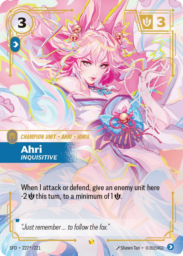 Riftbound Champion Unit: Ahri – Inquisitive