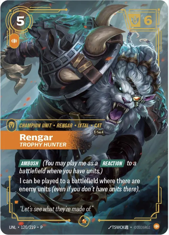 Riftbound promo: Rengar – Trophy Hunter