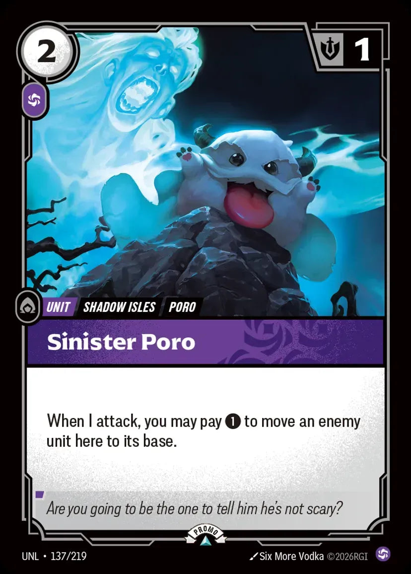 Riftbound promo: Sinister Poro
