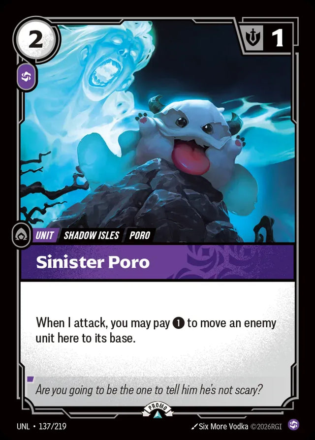 Riftbound promo: Sinister Poro
