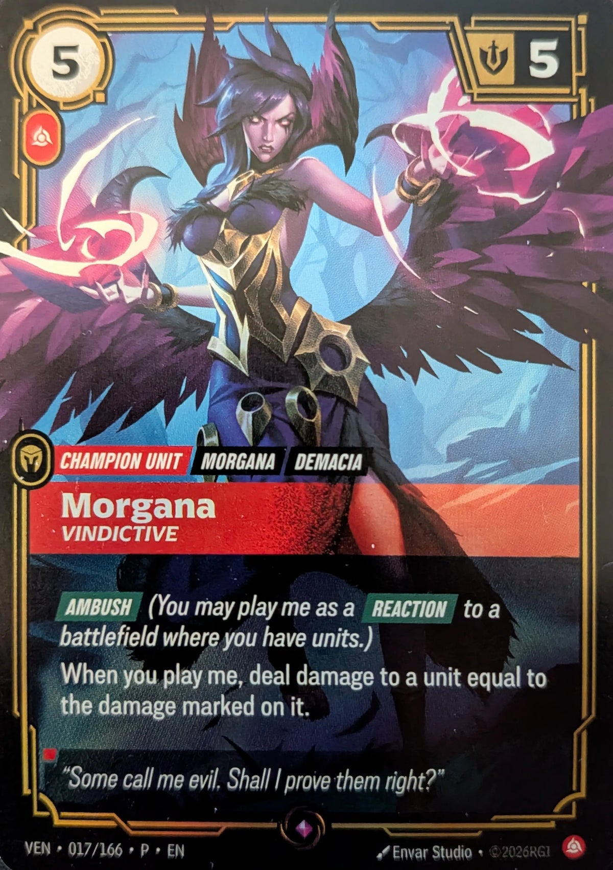 Riftbound promo: Morgana – Vindictive