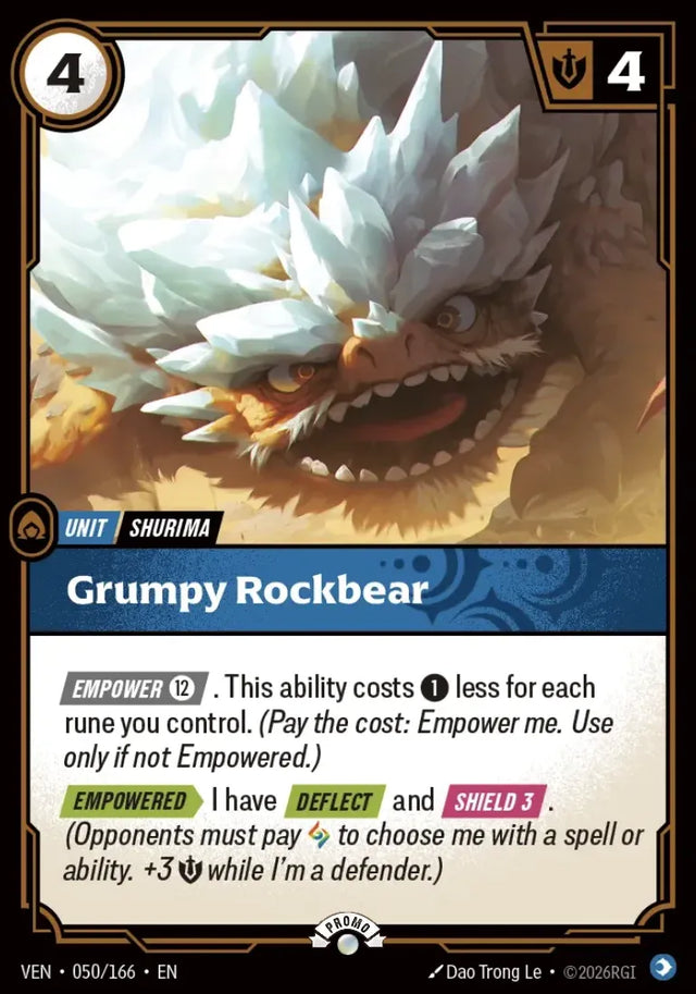 Riftbound promo: Grumpy Rockbear