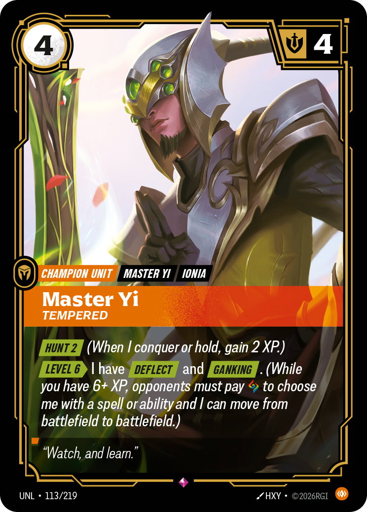 Riftbound Champion Unit: Master Yi