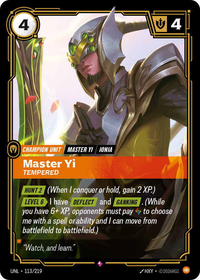 Riftbound Champion Unit: Master Yi
