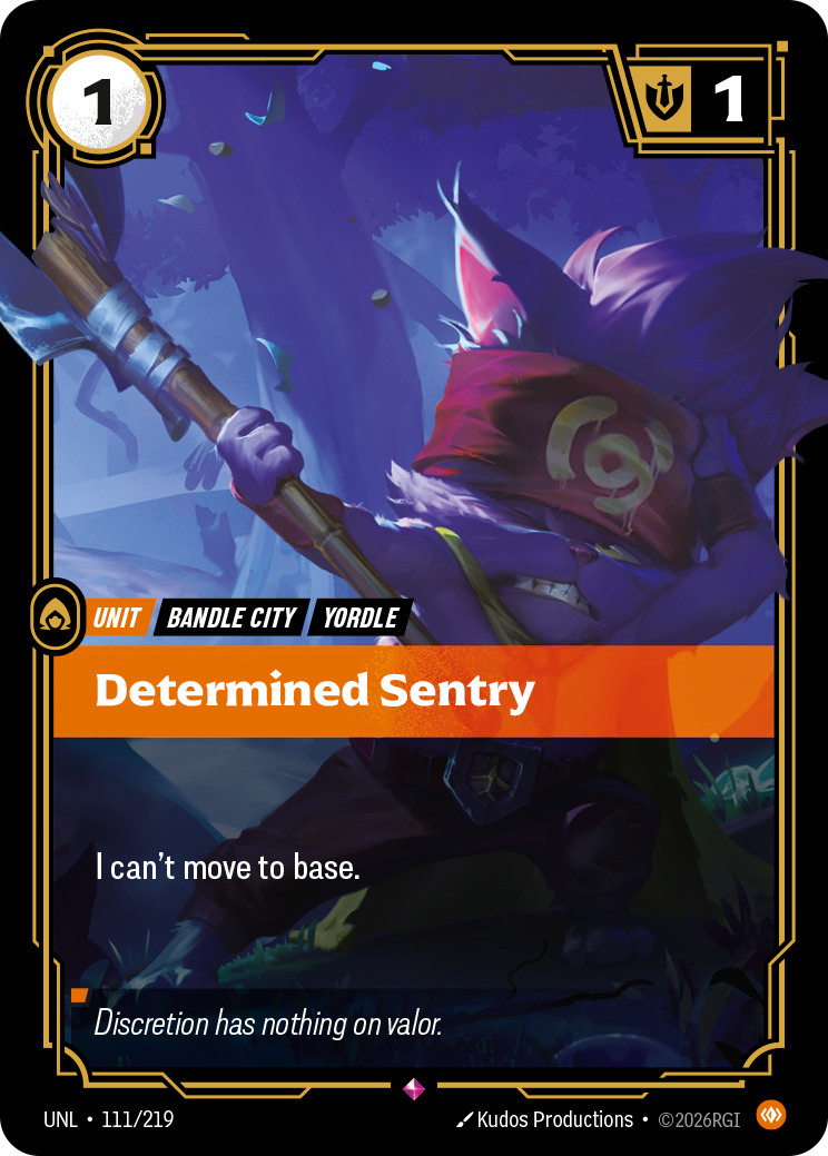 Riftbound Unit: Determined Sentry