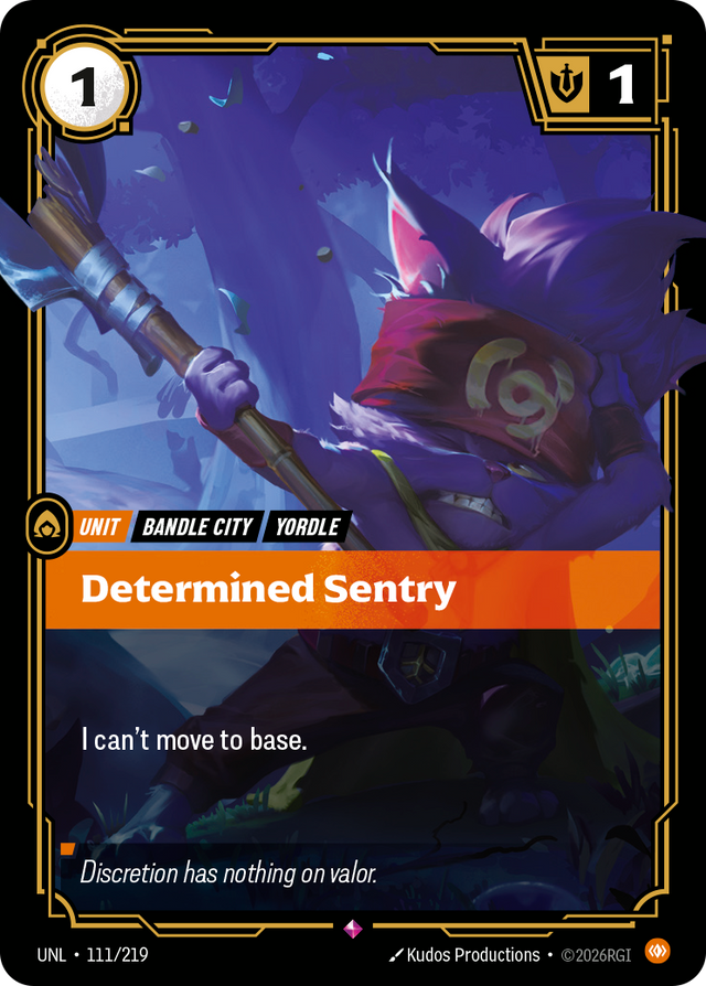 Riftbound Unit: Determined Sentry