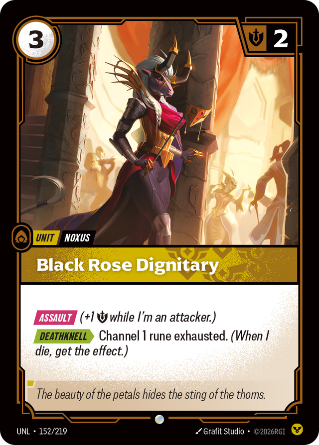 Riftbound Unit: Black Rose Dignitary