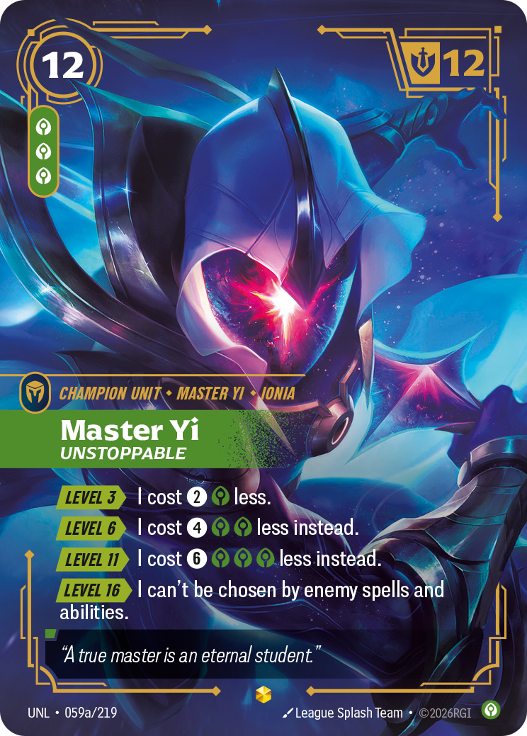 Riftbound Champion Unit: Master Yi