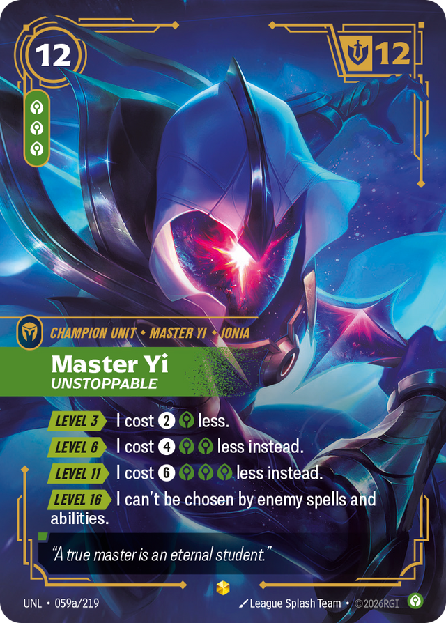 Riftbound Champion Unit: Master Yi