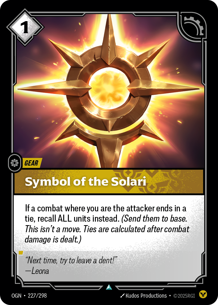 Riftbound Gear: Symbol of the Solari